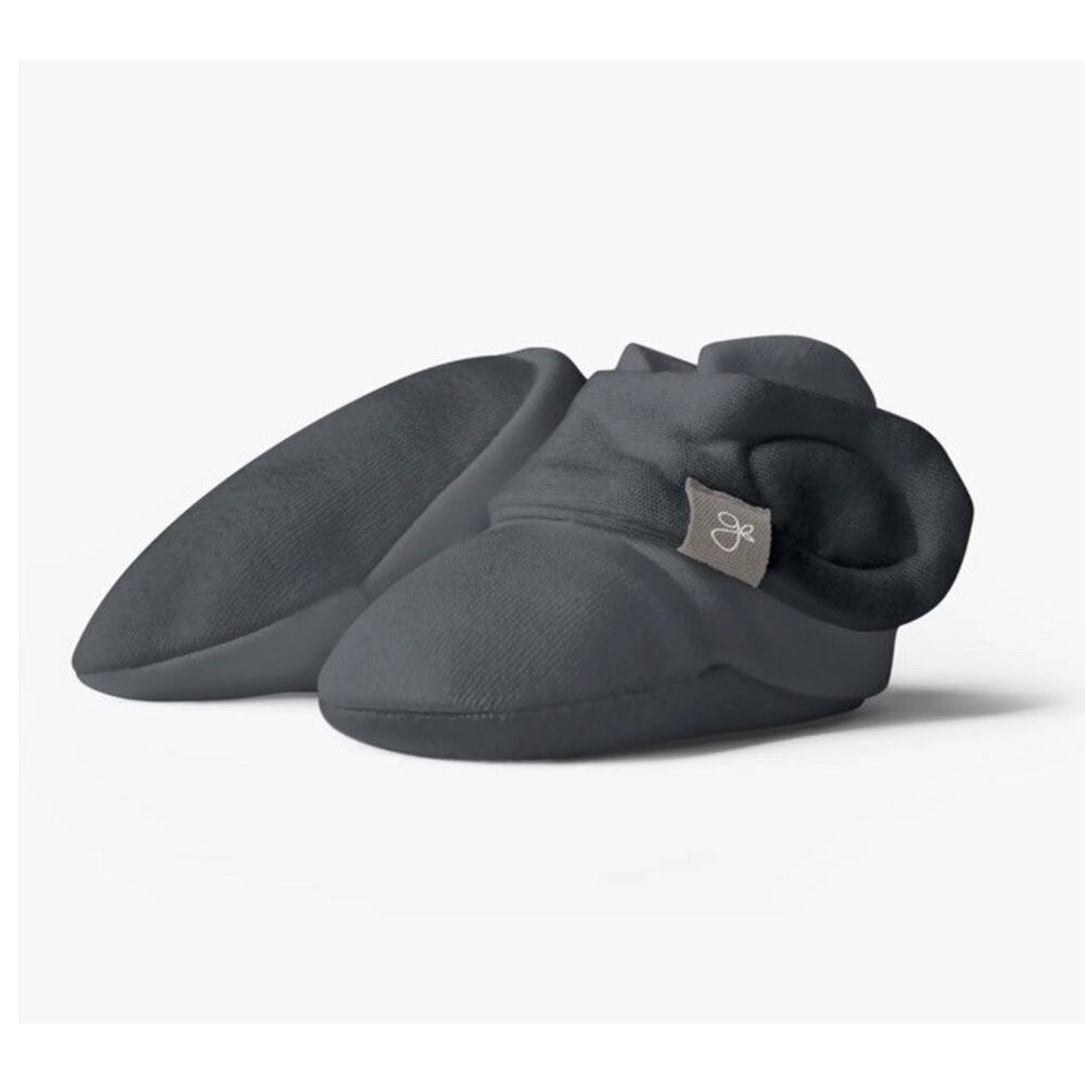 Goumi Baby Booties Size 12-18‎ Months Stay On Boot Organic Bamboo Black Midnight